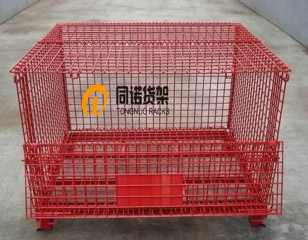 Collapsible & Stackable Wire Mesh Containers Collapsible & Stackable Wire Mesh Containers